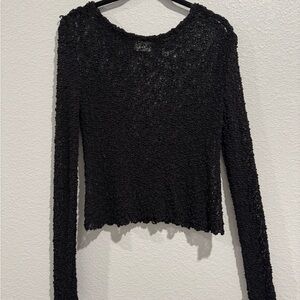 United Colors Of Benetton Black Textured Blouse